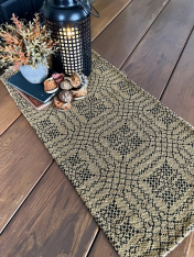 NANTUCKET MUSTARD/BLACK KING BED COVER